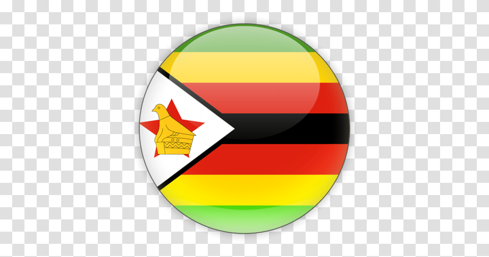 Flag Icon Of Zimbabw Zimbabwe Flag, Star Symbol, Balloon, Bird Transparent Png