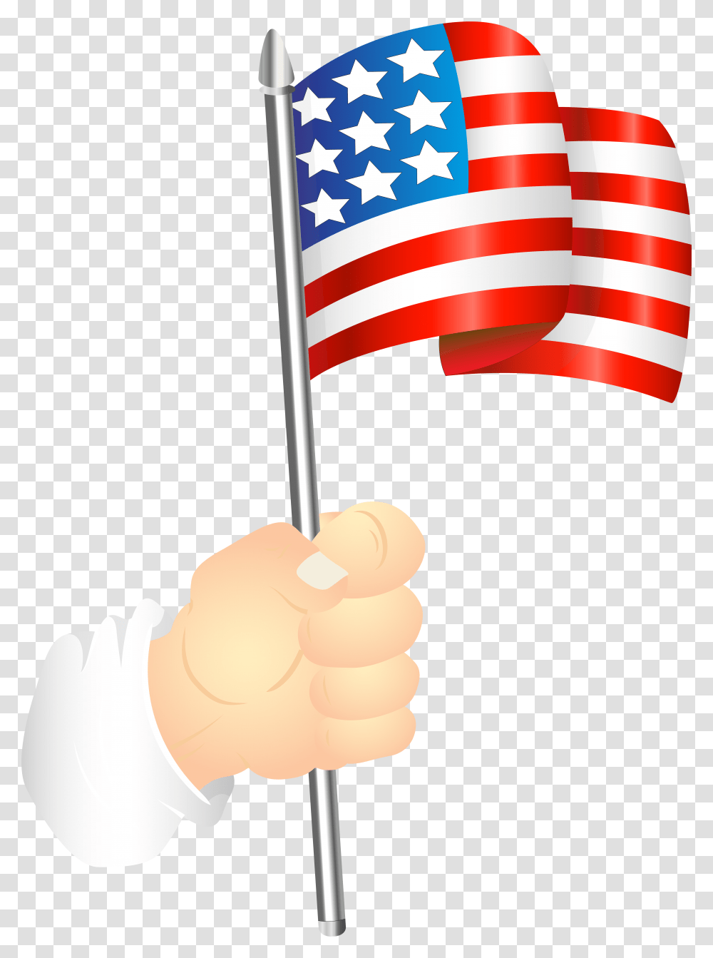 Flag In Hand, American Flag Transparent Png