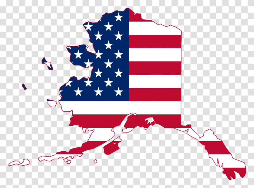 Flag Map Of Alaska, American Flag, Star Symbol, Outdoors Transparent Png