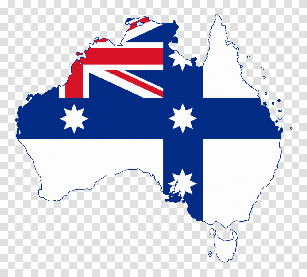 Flag Map Of Australia, Star Symbol, Lighting, Outdoors Transparent Png