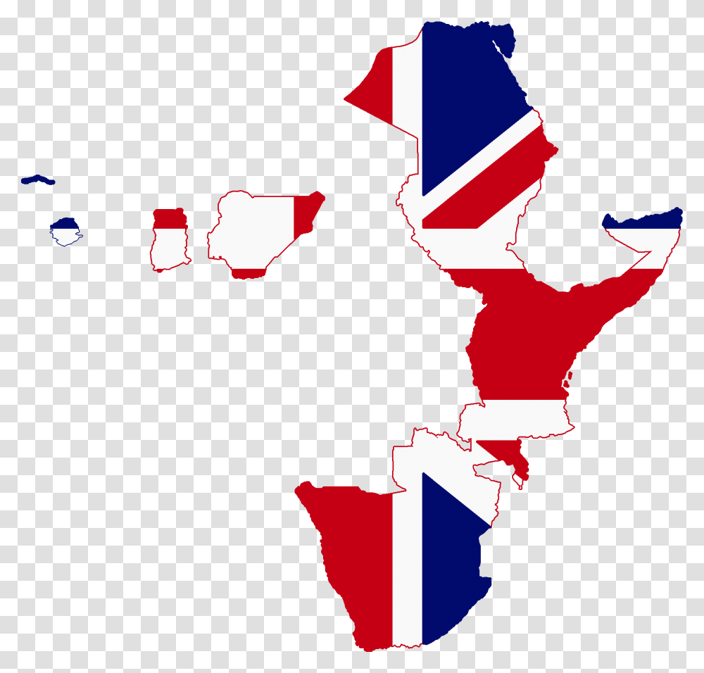 Flag Map Of British Africa, Person Transparent Png
