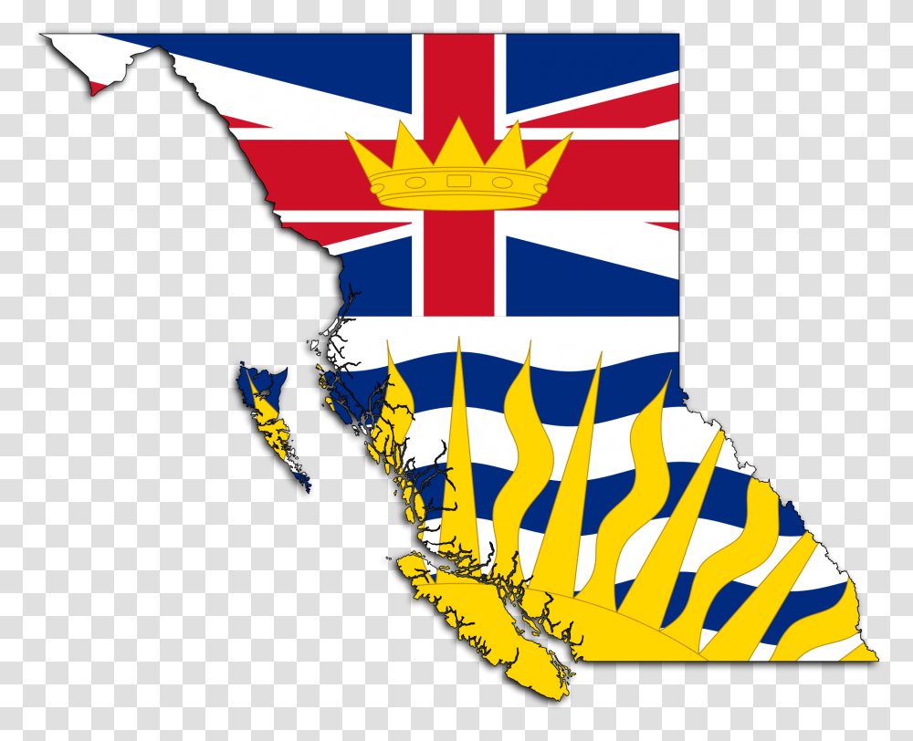 Flag Map Of British Columbia, Hand, Person, Poster Transparent Png