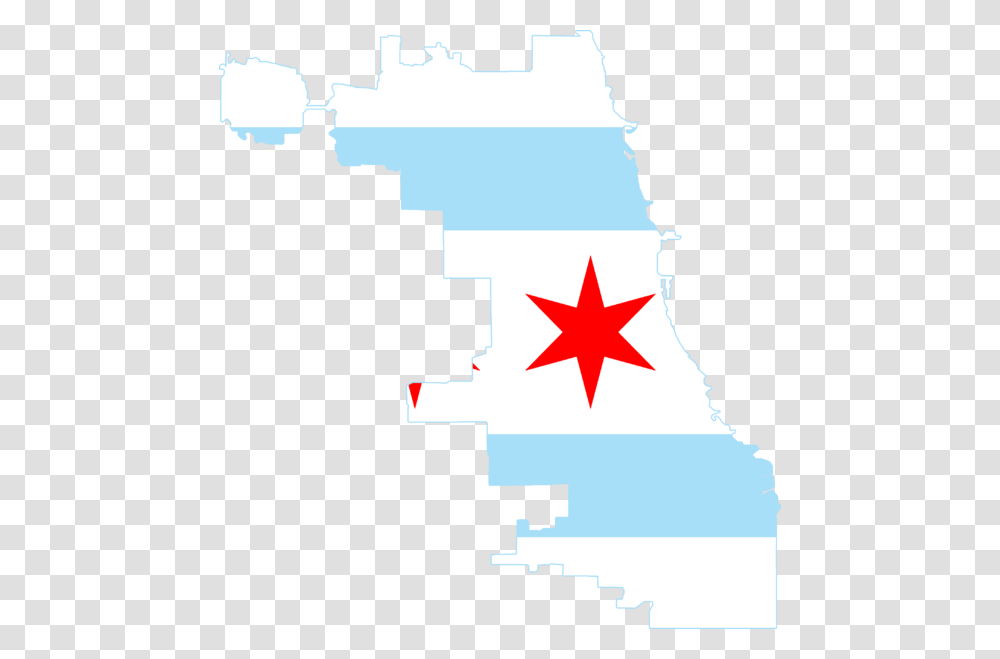 Flag Map Of Chicago, Cross, Star Symbol Transparent Png