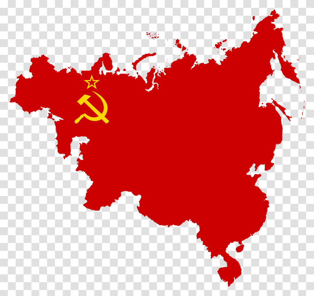 Flag Map Of Communist Influence In Europe Asia, Leaf, Plant Transparent Png