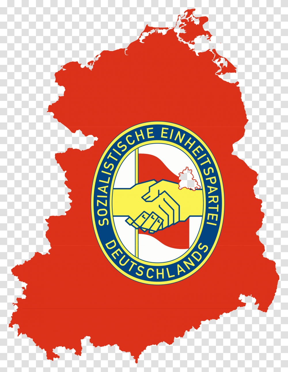 Flag Map Of East Germany, Logo, Trademark, Poster Transparent Png