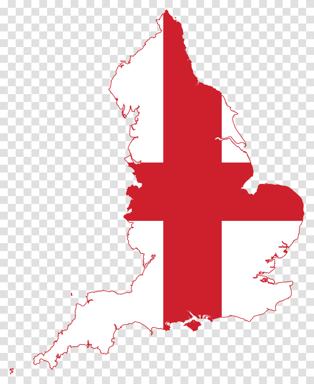 Flag Map Of England, Logo, Trademark, Person Transparent Png