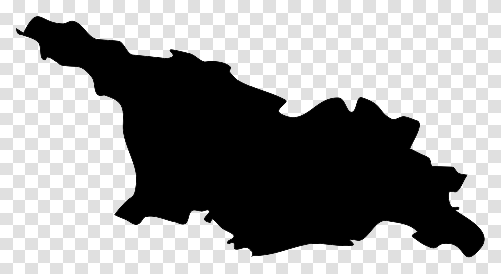 Flag Map Of Georgia Blank, Silhouette, Tree, Outdoors, Nature Transparent Png