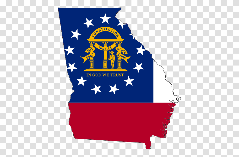 Flag Map Of Georgia, American Flag, Logo, Trademark Transparent Png