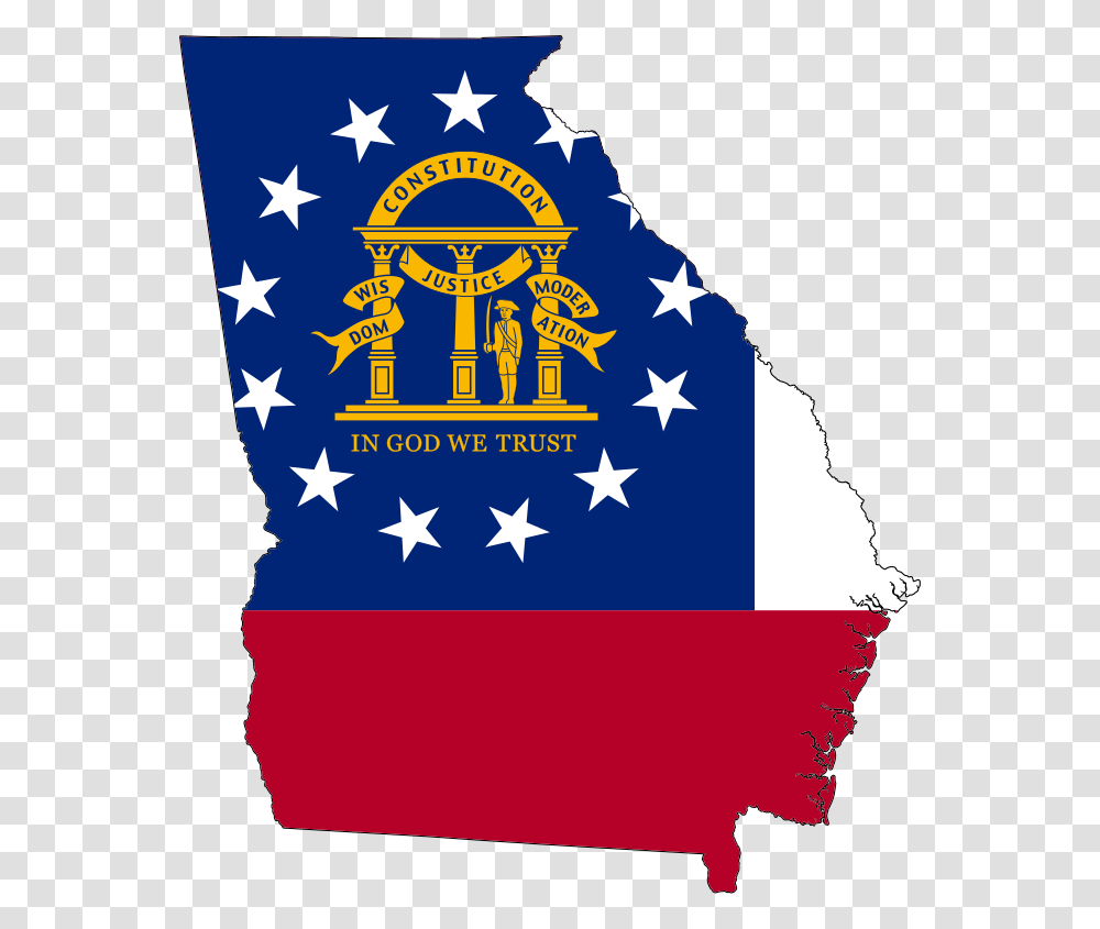 Flag Map Of Georgia, Logo, Trademark, American Flag Transparent Png