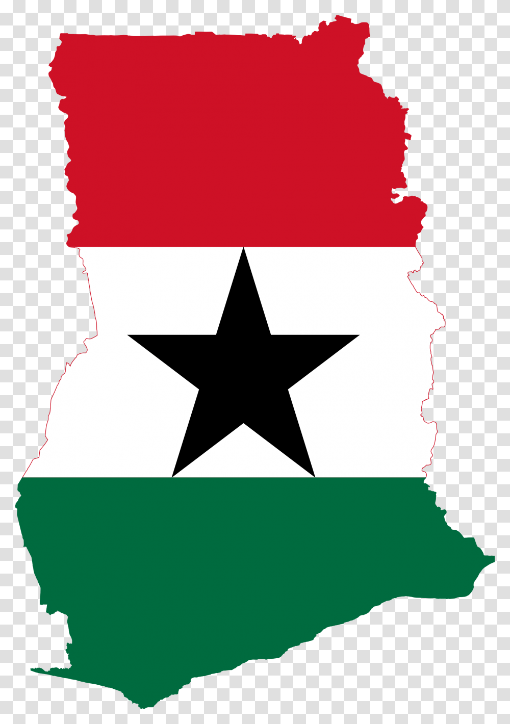 Flag Map Of Ghana, Star Symbol Transparent Png