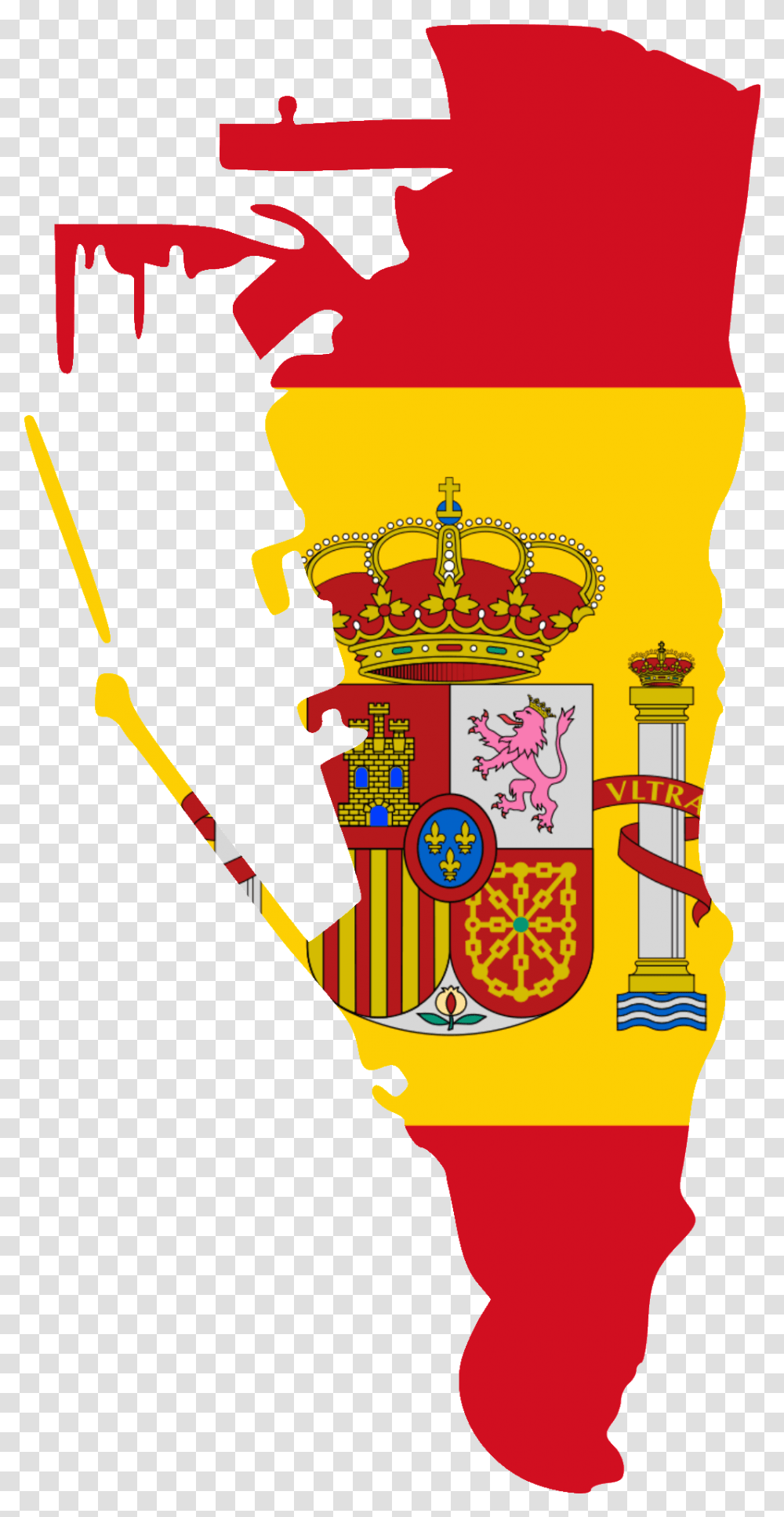 Flag Map Of Gibraltar Spain Flag, Leisure Activities, Musical Instrument, Crown, Jewelry Transparent Png