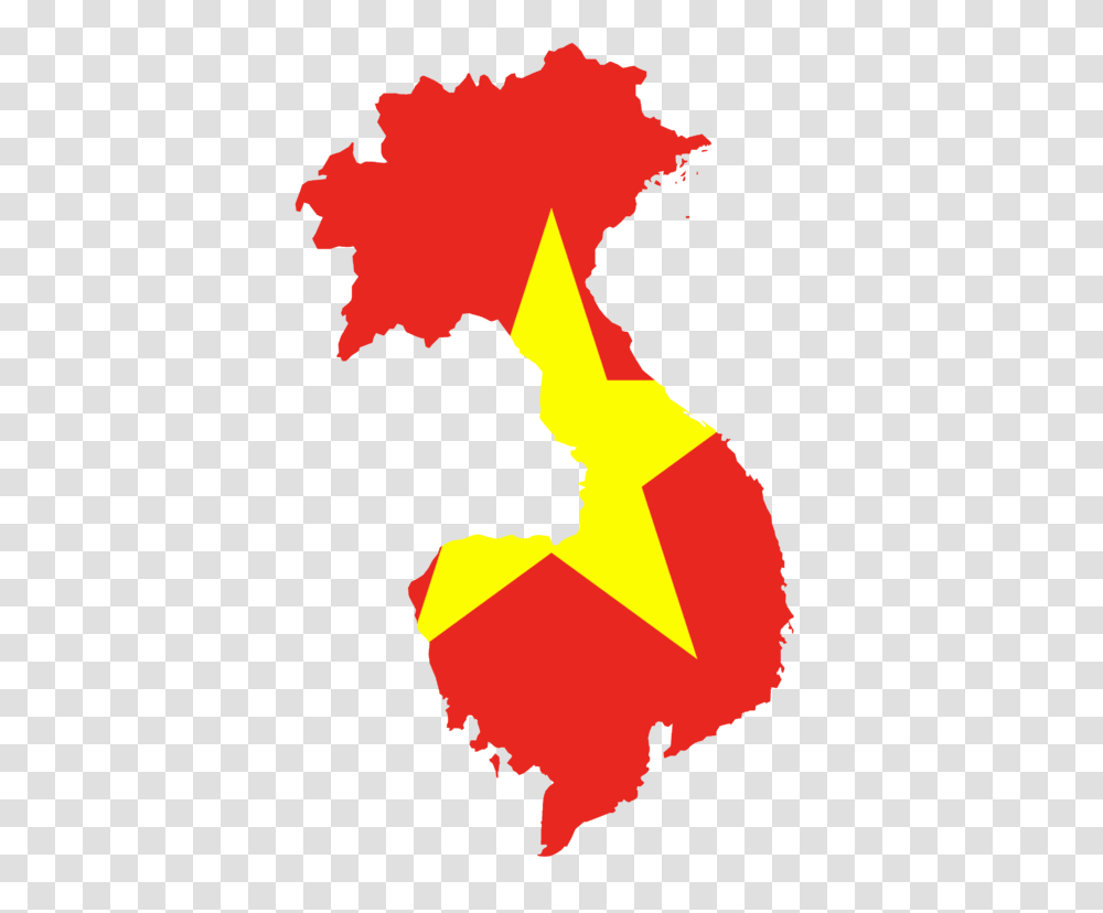 Flag Map Of Greater Vietnam, Poster, Advertisement Transparent Png