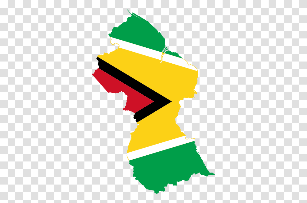 Flag Map Of Guyana, Modern Art Transparent Png