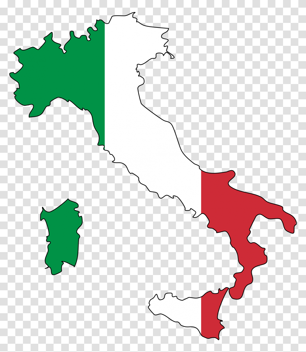 Flag Map Of Italy, Silhouette, Person Transparent Png