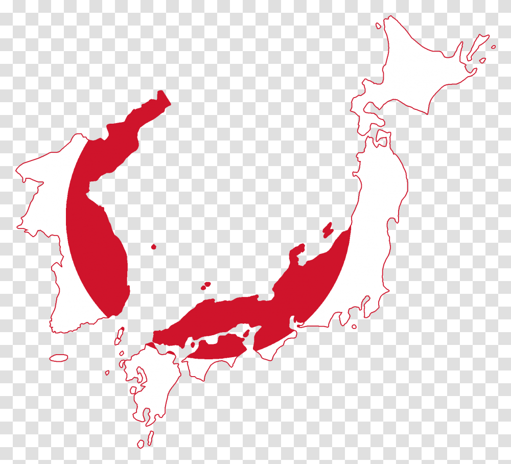 Flag Map Of Japan And Korea, Person, Human, Stain, Plot Transparent Png