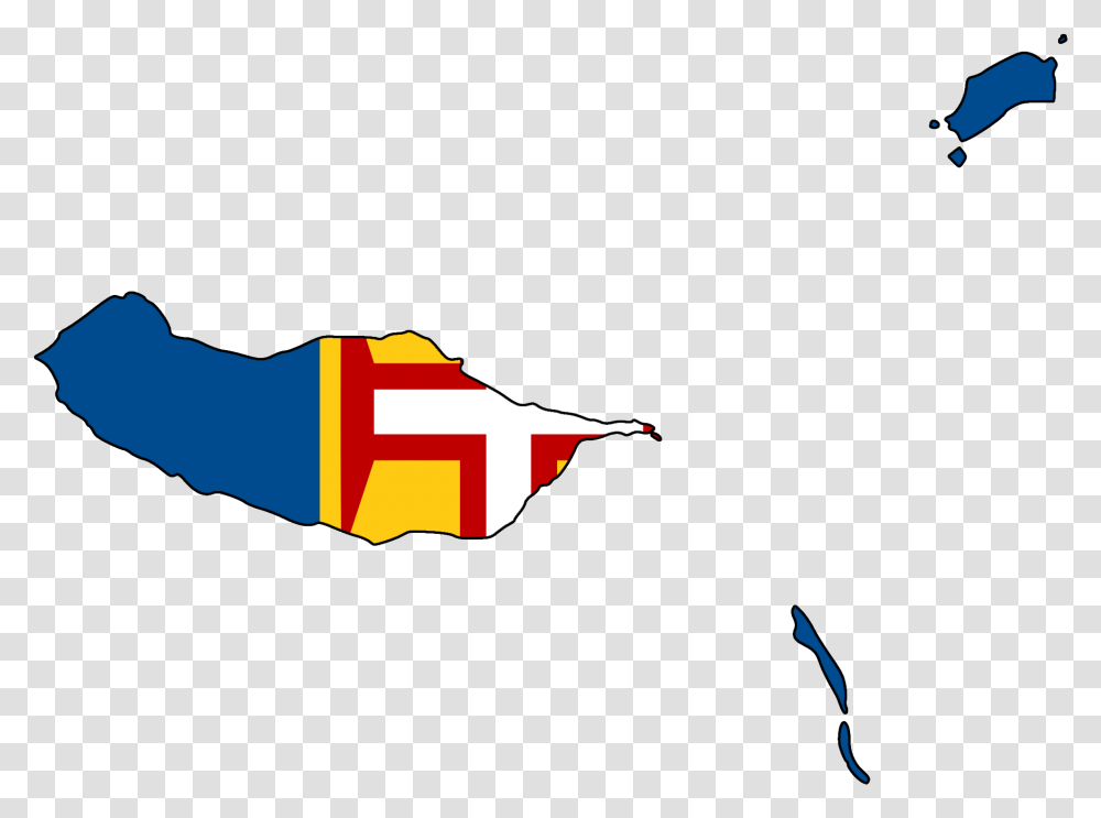 Flag Map Of Madeira Madeira Flag Map, Logo, Trademark, Arrow Transparent Png