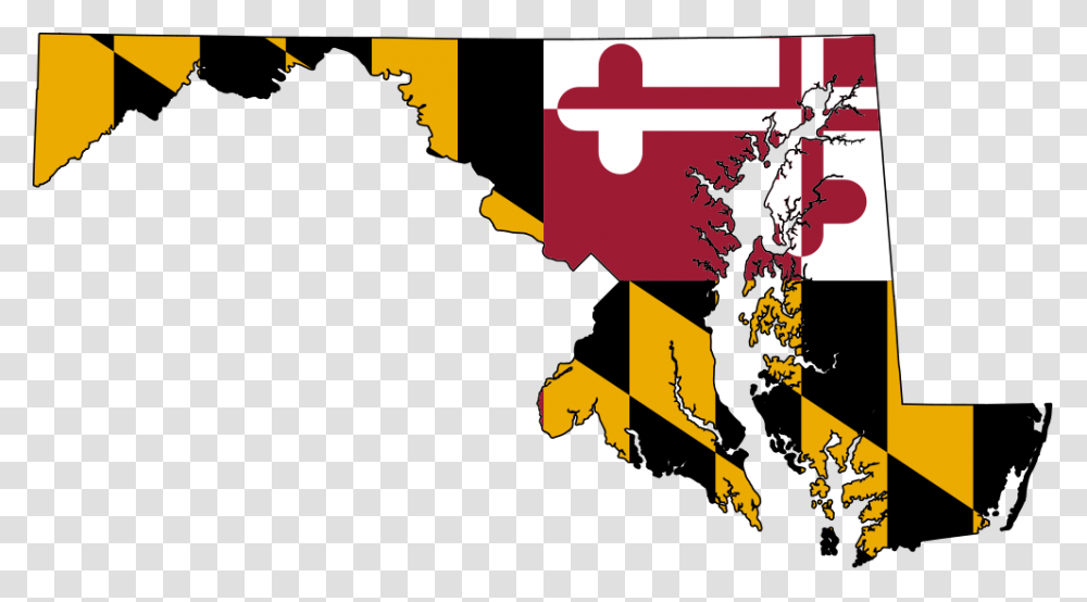 Flag Map Of Maryland, Alphabet Transparent Png