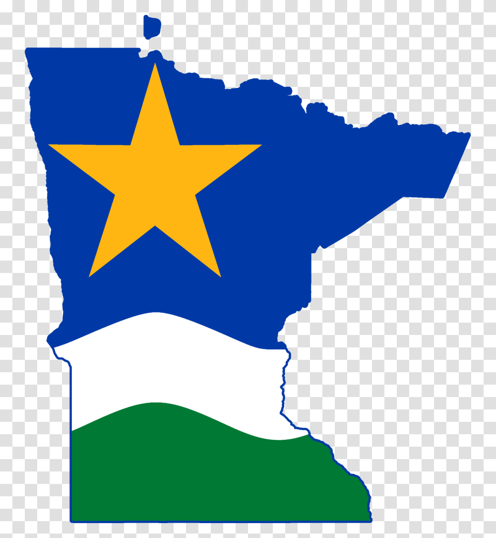 Flag Map Of Minnesota, Star Symbol, Poster, Advertisement Transparent Png