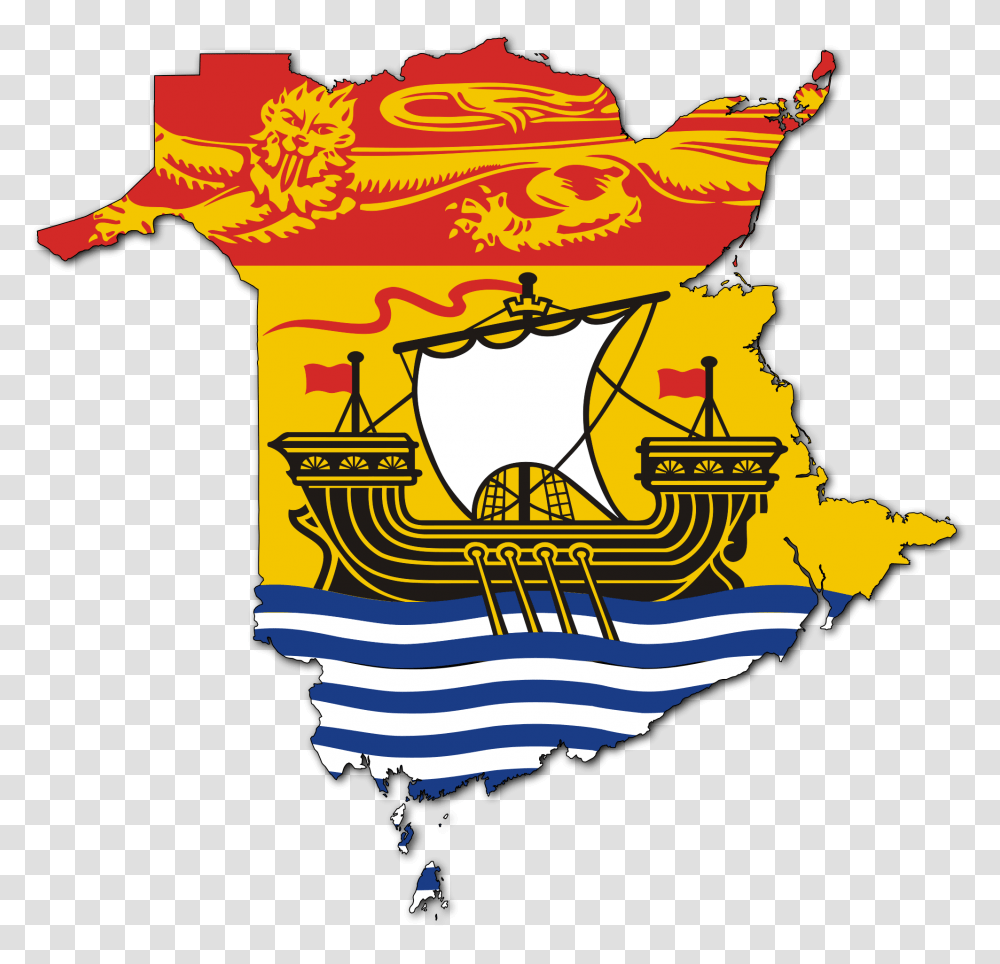 Flag Map Of New Brunswick, Outdoors, Nature Transparent Png