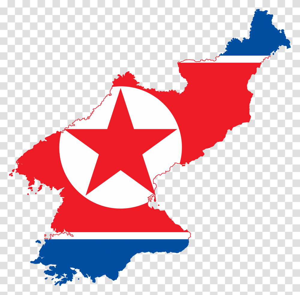 Flag Map Of North Korea, Star Symbol, Person, Human Transparent Png