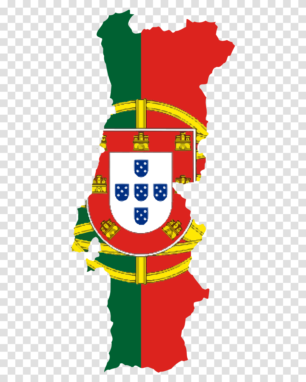 Flag Map Of Portugal Drapeau Bandiera Bandeira Flagga Portugal Flag Map, Armor, Shield, Person, Human Transparent Png