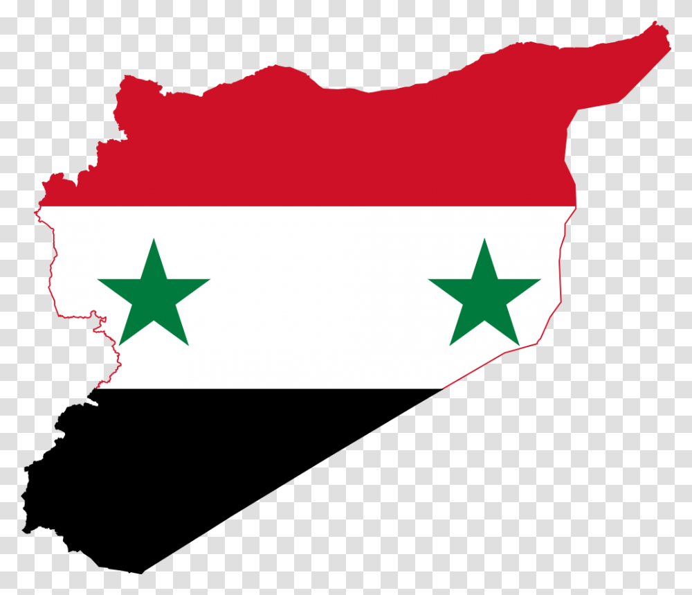 Flag Map Of Syria, Star Symbol Transparent Png