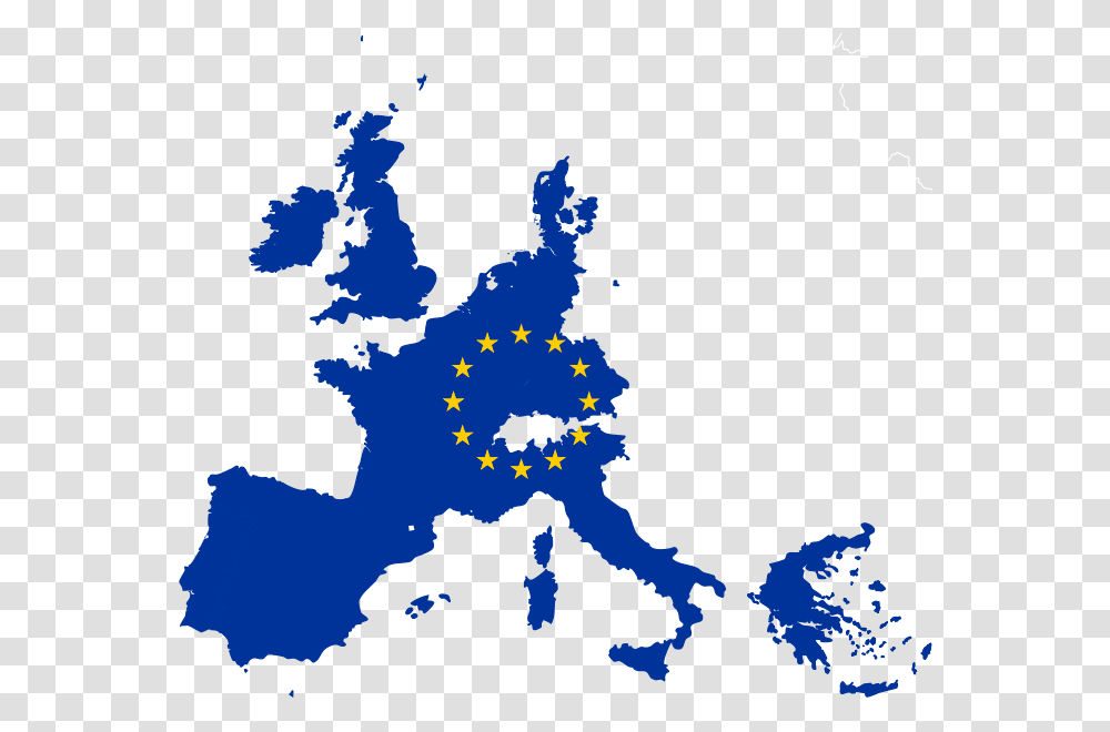 Flag Map Of The European Union Eu Map With Flag, Diagram, Plot, Atlas, Land Transparent Png