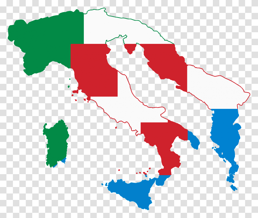 Flag Map Of The Italian Language Flag Of Italian Language, Diagram, Plot, Atlas, Person Transparent Png