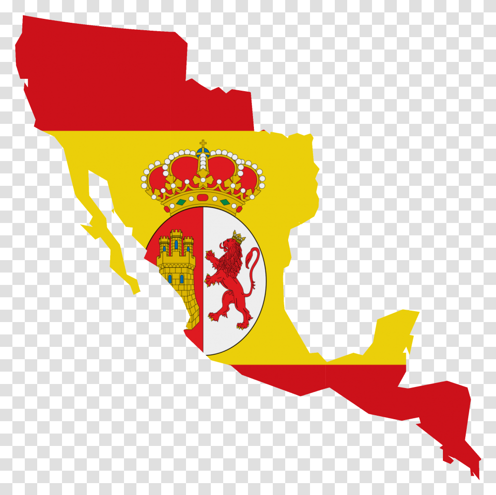 Flag Map Of Viceroyality Of New Spain Mexico Flag Map, Plot Transparent Png
