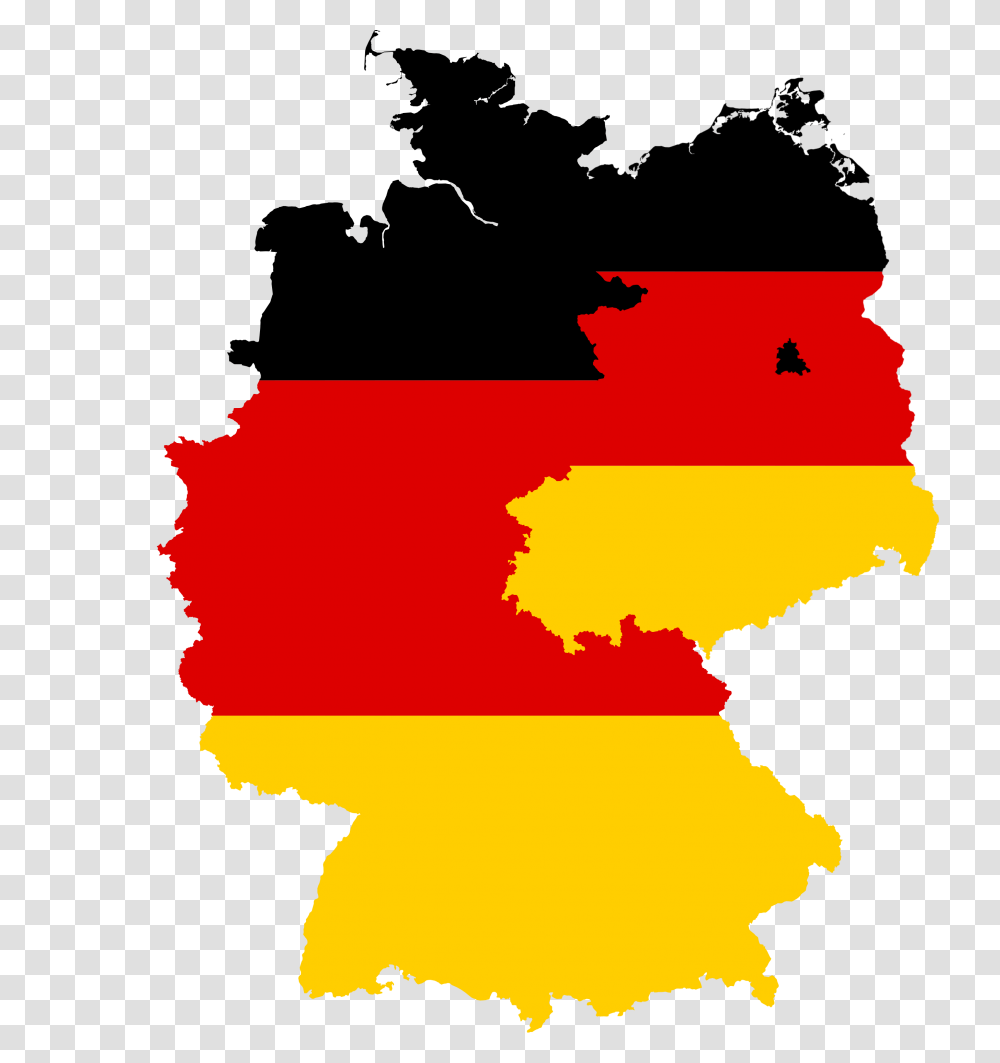 Flag Map Of West East Germany Transparent Png