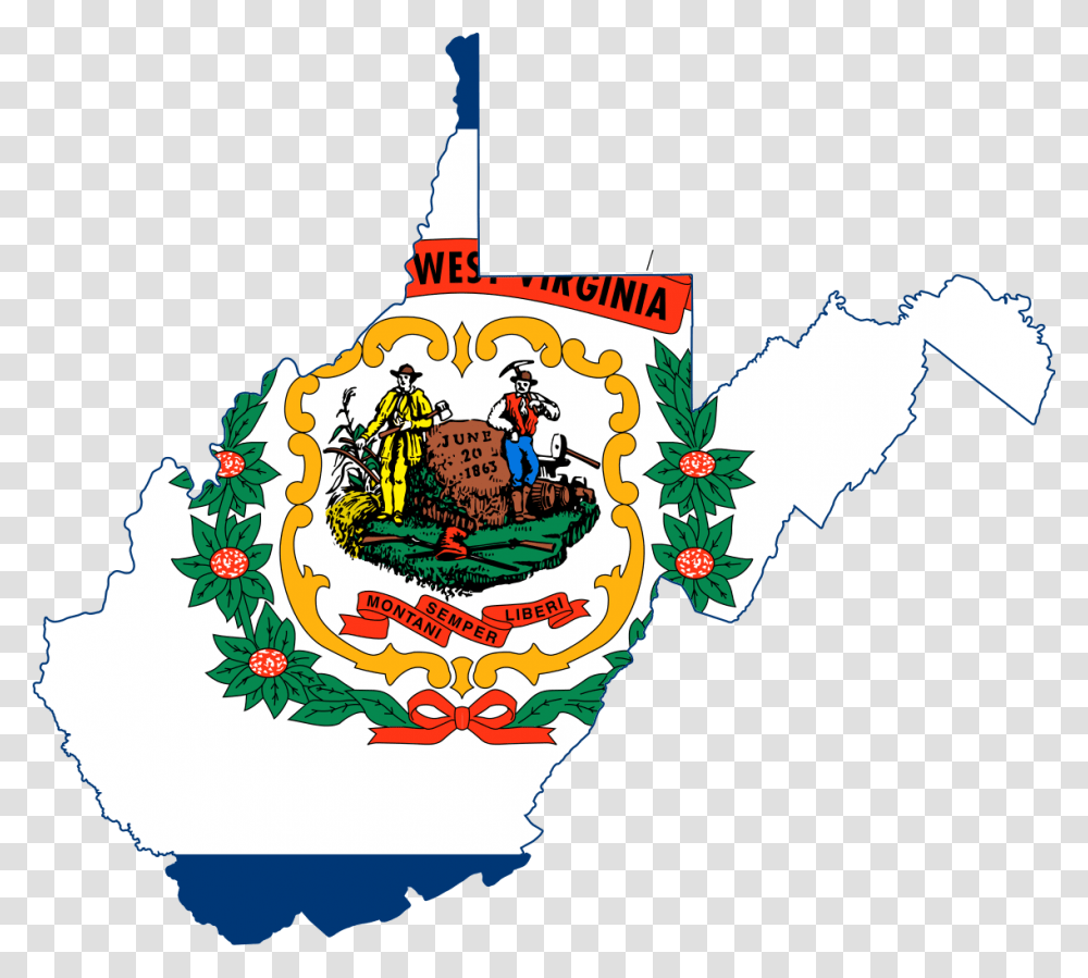 Flag Map Of West Virginia, Logo Transparent Png