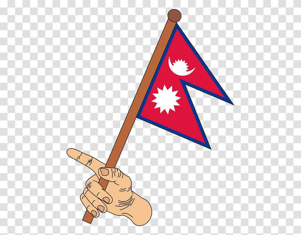 Flag Nepal The Flag Of Nepal Graphics Nepal Flag Clip Art, Triangle Transparent Png