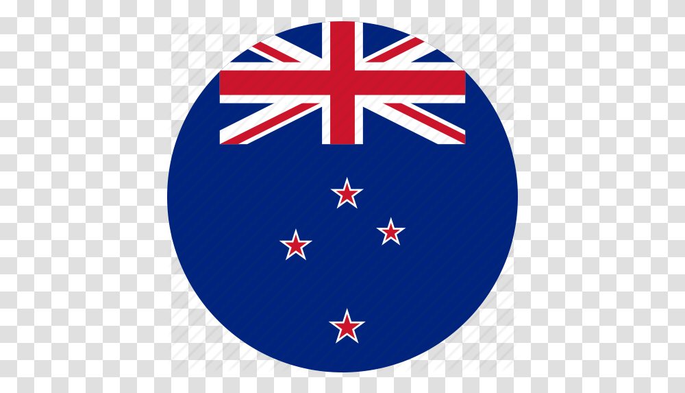 Flag New Zealand Icon New Zealand Flag Round, Symbol, Star Symbol, Logo Transparent Png