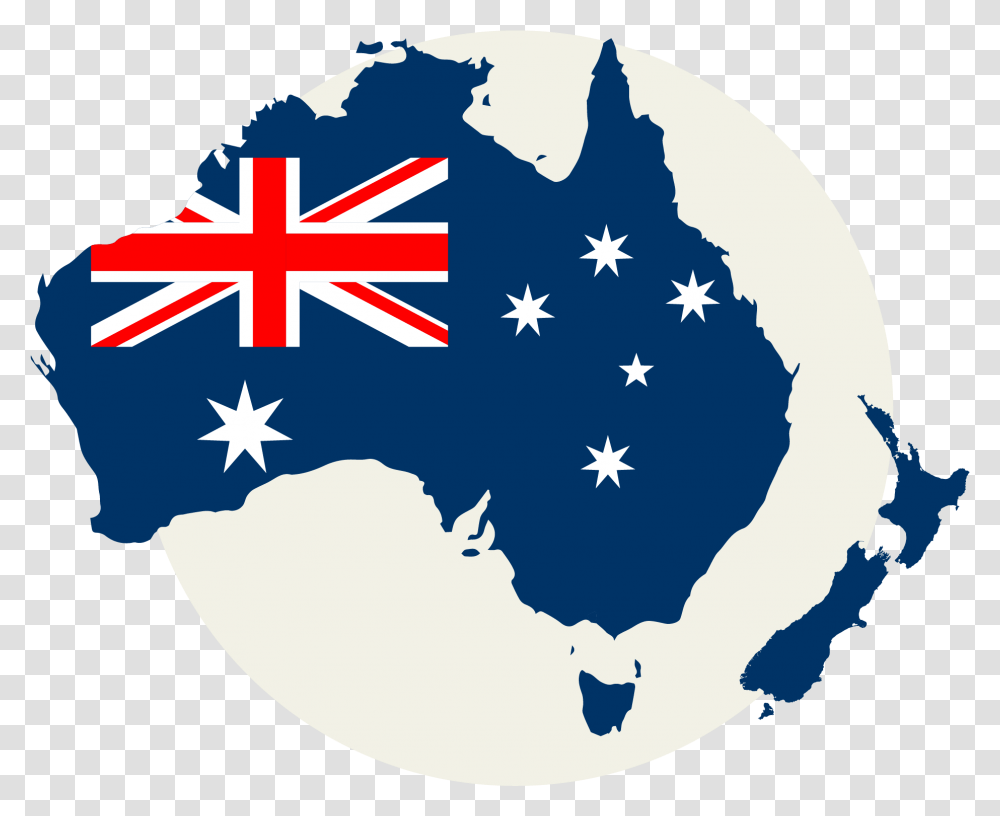 Flag Of Australia Map Australia Flag Map, Astronomy, Outer Space, Universe, Planet Transparent Png