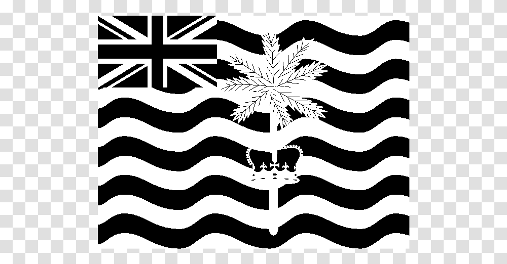 Flag Of British Indian Ocean Territory Logo Black And Ingiliz Kltr, Snowflake, Stencil, Leaf, Plant Transparent Png