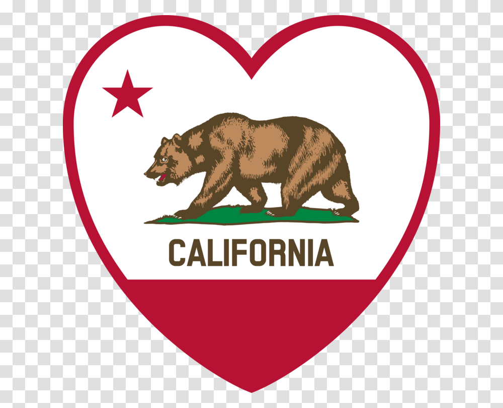 Flag Of California California Republic State Flag, Animal, Mammal, Wildlife, Bear Transparent Png