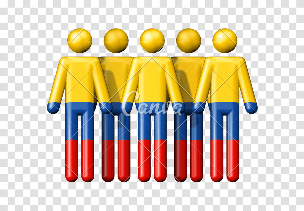 Flag Of Colombia On Stick Figure, Coat, Apparel, Fence Transparent Png