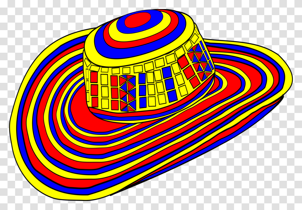 Flag Of Colombia Sombrero Vueltiao Colombian Cuisine Free, Apparel Transparent Png