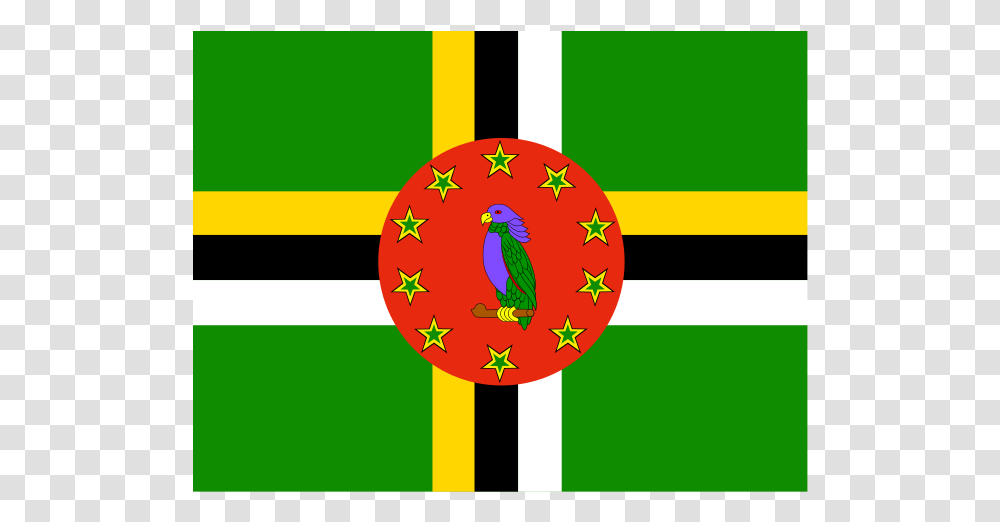 Flag Of Dominica Logo Dominica Flag, Bird, Animal, Number Transparent Png