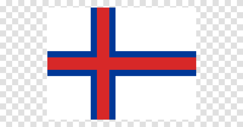 Flag Of Faroe Islands Logo Electric Blue, Trademark, First Aid, Red Cross Transparent Png
