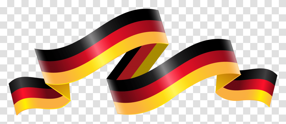 Flag Of Germany German Transprent German Flag Ribbon, Graphics, Art, Text, Gold Transparent Png