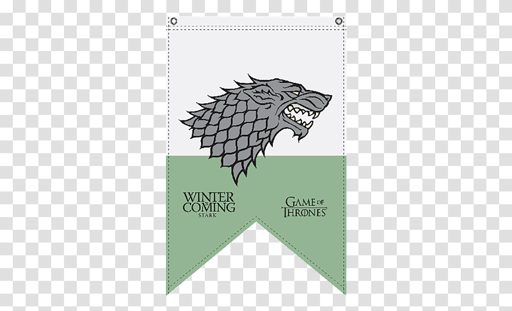 Flag Of House Stark, Dragon Transparent Png