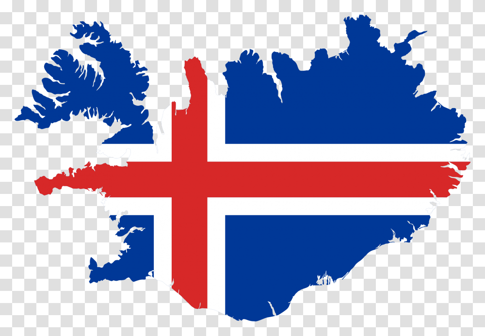 Flag Of Iceland Map Icelandic Iceland, Outdoors, Silhouette, Nature Transparent Png