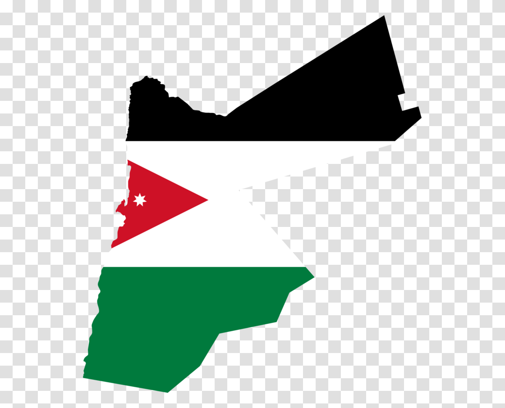 Flag Of Jordan National Flag Map, Recycling Symbol, Star Symbol, Triangle Transparent Png