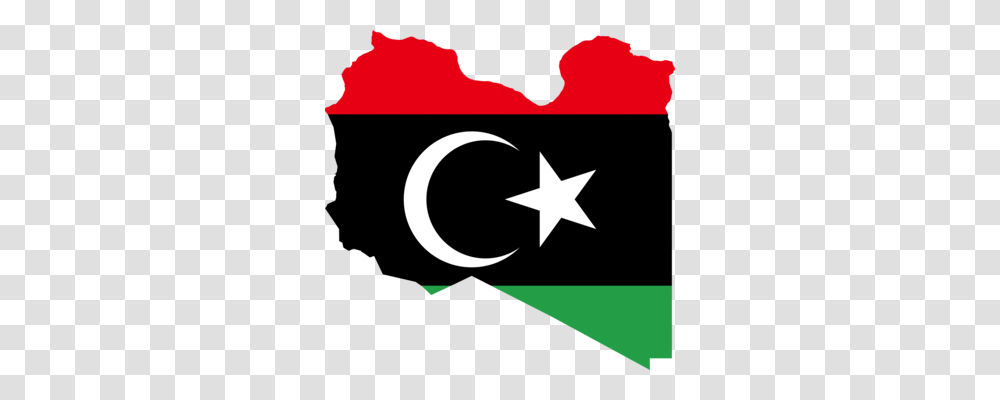Flag Of Libya National Flag Cyrenaica, Star Symbol, Logo, Trademark Transparent Png