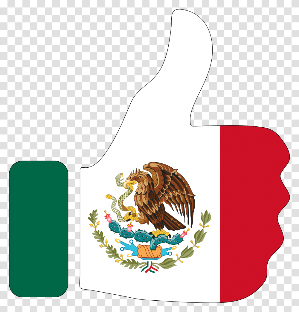 Flag Of Mexico Mexico City Tenochtitlan Thumb Signal Cool Mexico City Flag, Animal, Bird, Duck, Eagle Transparent Png