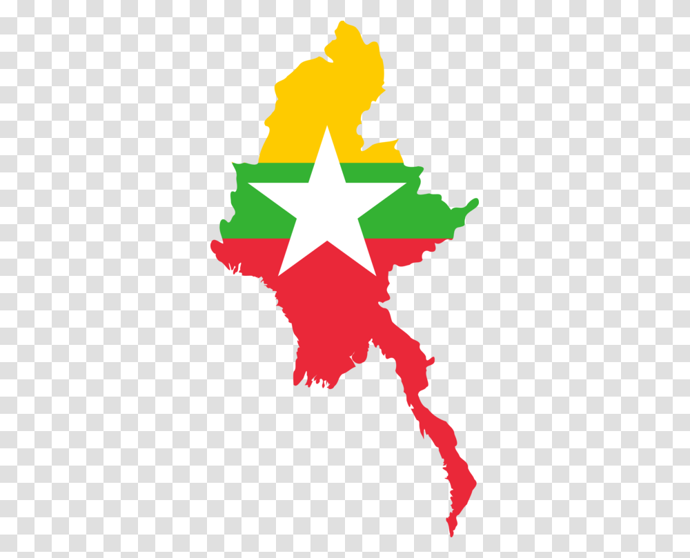 Flag Of Myanmar Mivar Burmese Art Ministry Of Agriculture, Star Symbol, Poster, Advertisement Transparent Png