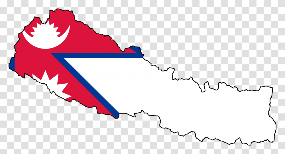 Flag Of Nepal April 2015 Nepal Earthquake National Nepal Flag On Country, Plot, Map, Diagram, Water Transparent Png