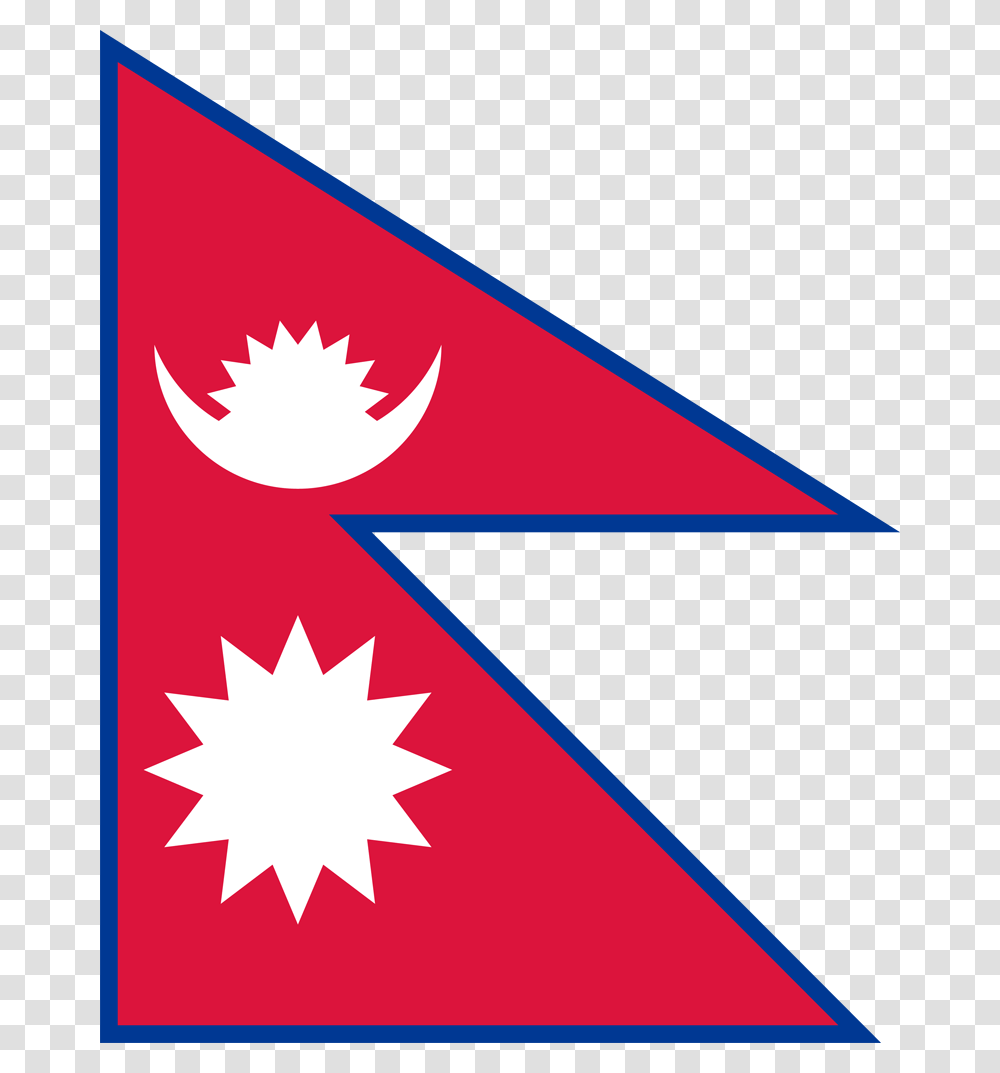 Flag Of Nepal, Star Symbol, Triangle Transparent Png