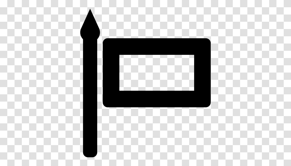 Flag Of Rectangle Outline On A Pole Icon, Gray, World Of Warcraft Transparent Png
